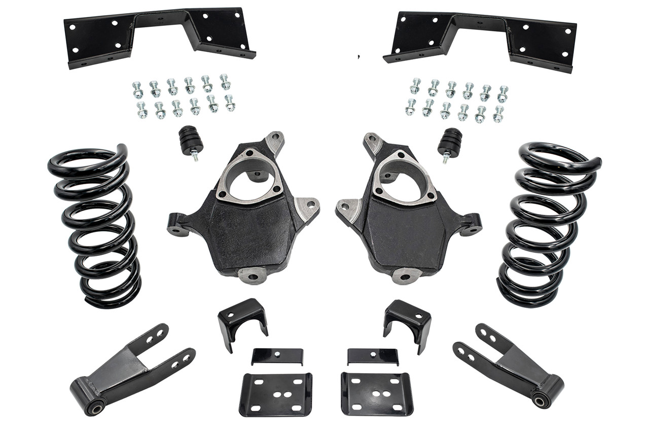 99 - 00 Silverado / Sierra 1500 (V6)  4" / 7" Coil Drop Kit + C-Notch