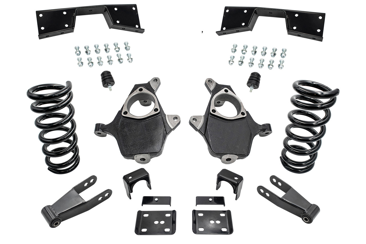 99 - 00 Silverado / Sierra 1500 (V8)  4" / 7" Coil Drop Kit + C-Notch