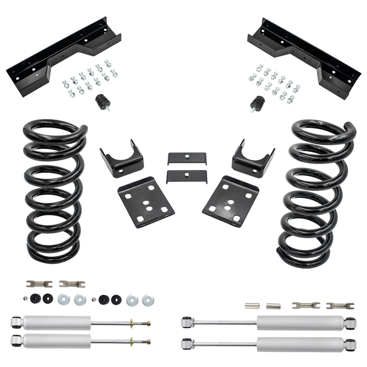 88 - 98 C1500 3" / 6" Coil Drop Kit + Shocks, C-Notch (V6)
