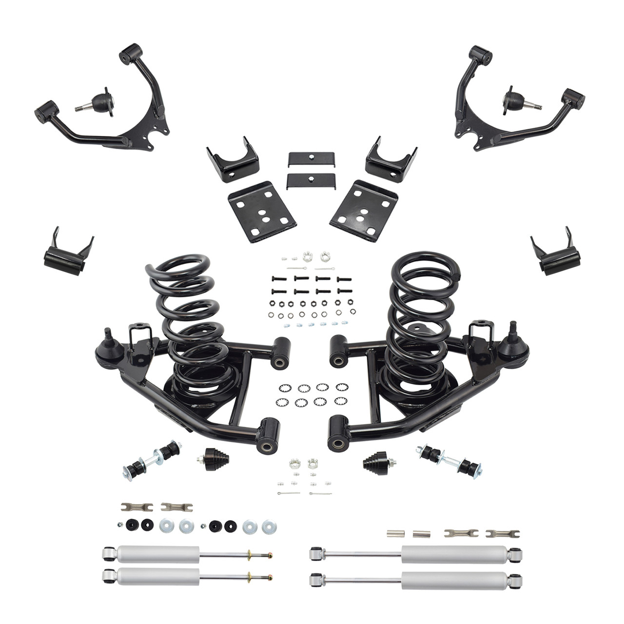 4" / 5" Control Arm Drop Kit for 88-98 Chevy / GMC C1500 V8 w/ Shocks
