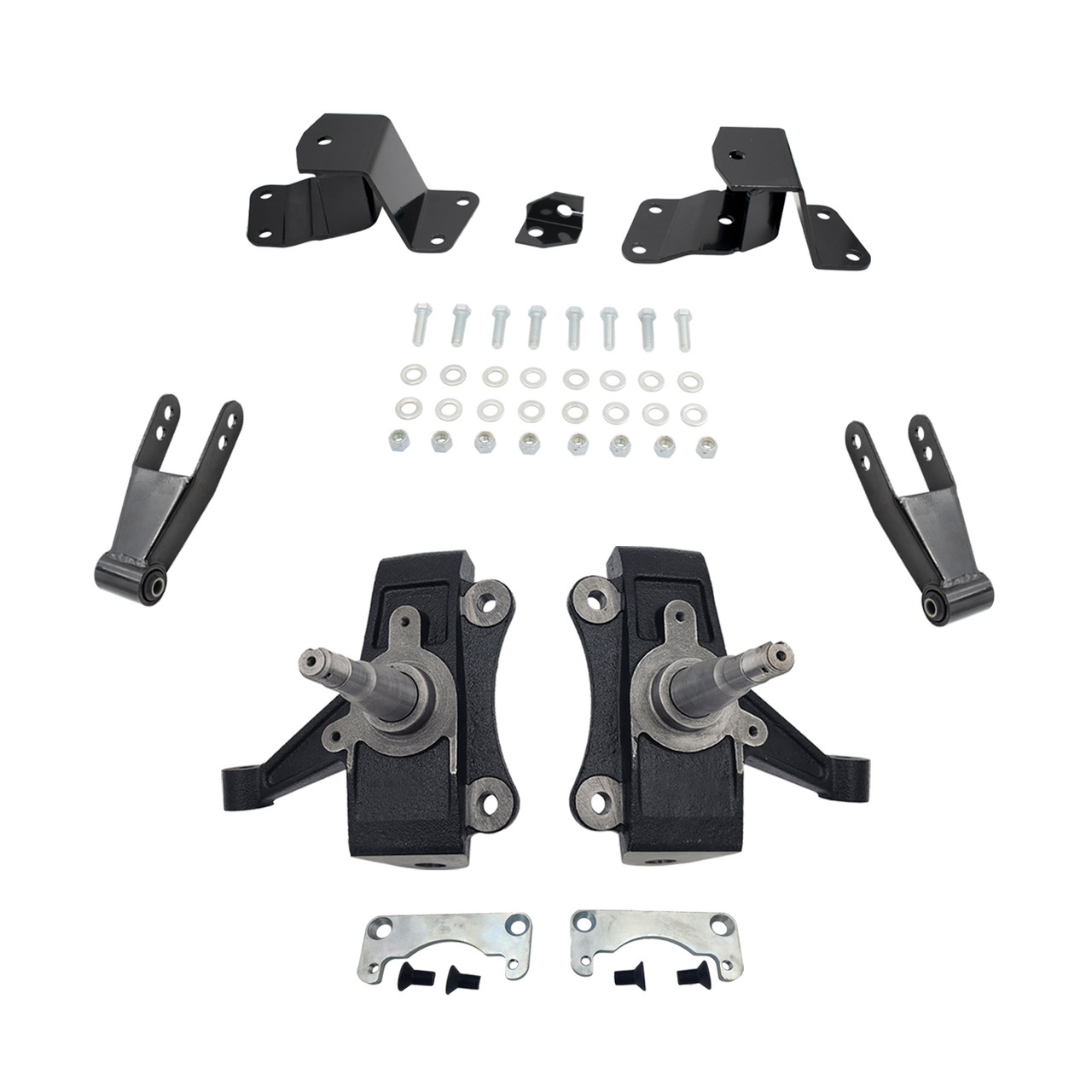 1988 - 1998 Chevrolet GMC C1500 2" / 4" Drop Kit 2/4 Spindles Hanger Shackles (No Track Width Change