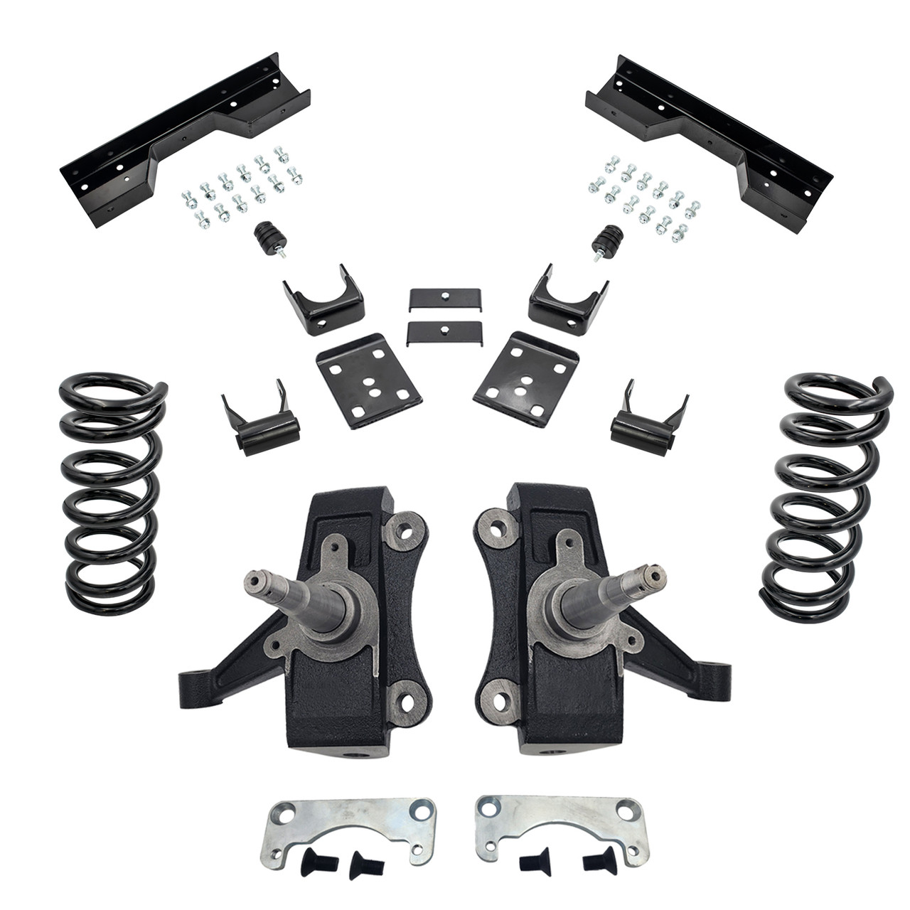 88 - 98 C1500 3" / 5" Spindle + Coil Drop Kit, C-Notch (V6) (No Track Width Change)