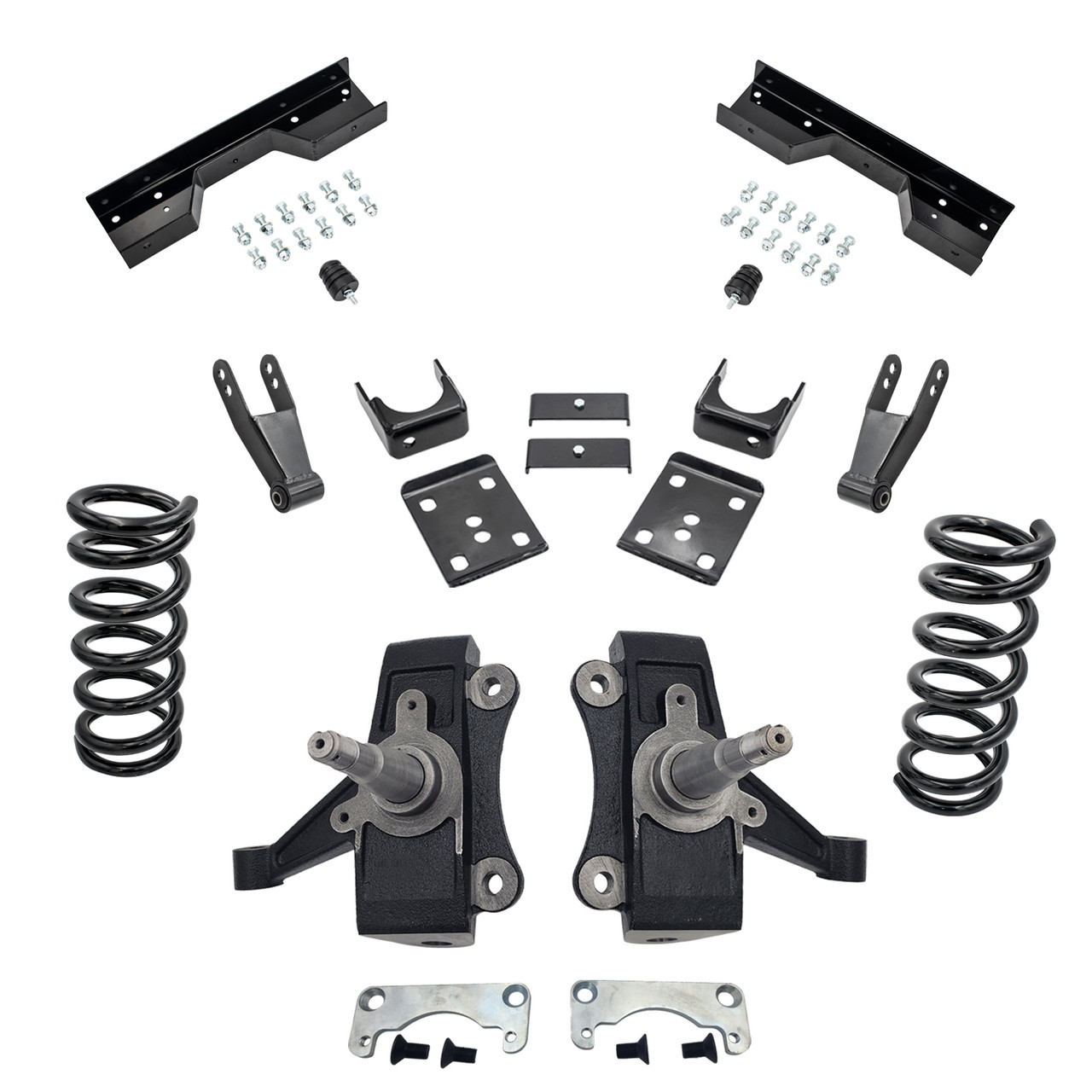 1988 - 1998 Chevy GMC C1500 W/1.25" ROTORS V8 5"/7"Drop Kit + C-NOTCH Kit (No Track Width Change)