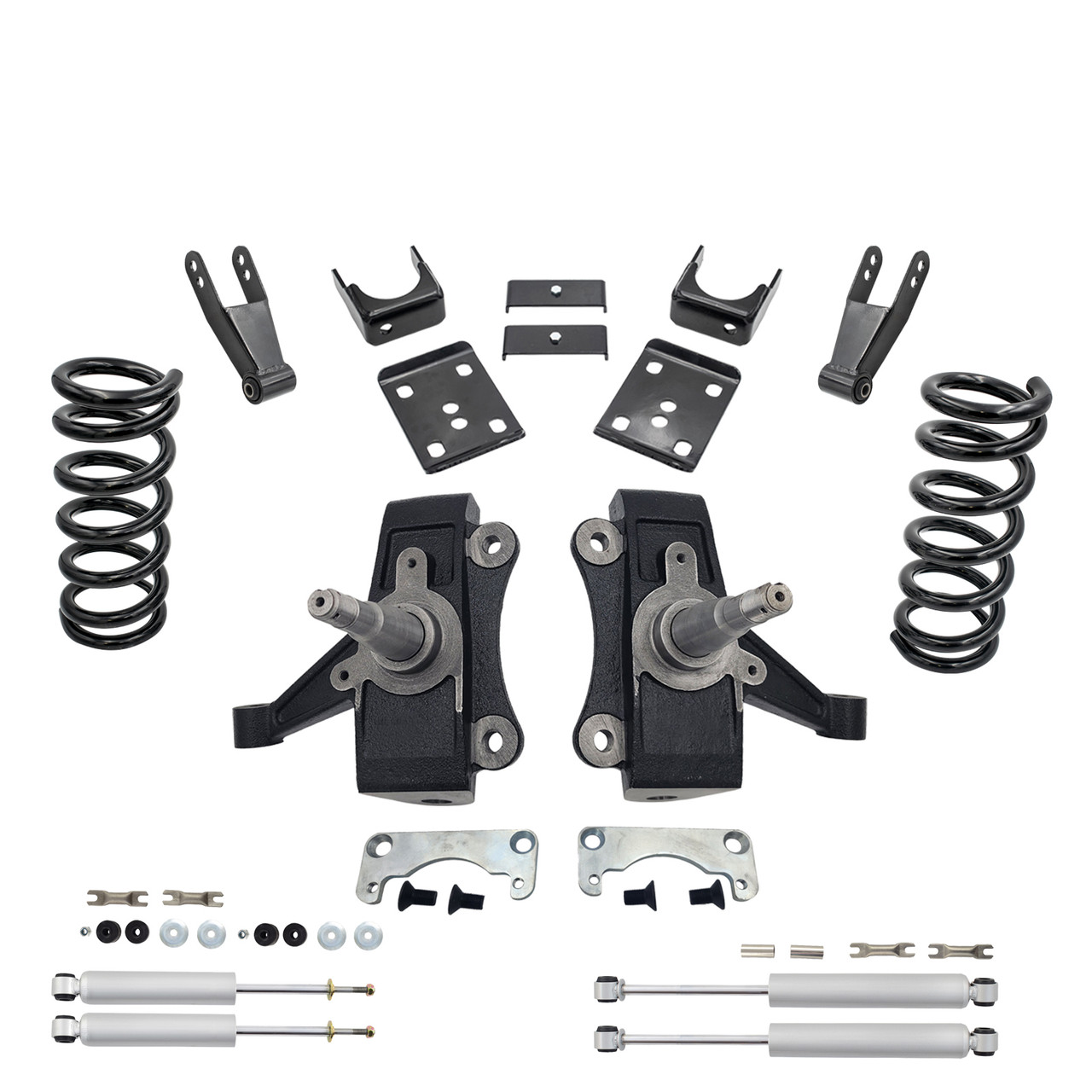 1988 - 1998 Chevrolet GMC C1500 V8 5" front  7" rear Drop Lowering Kit 5/7 + SHOCKS (No Track Width