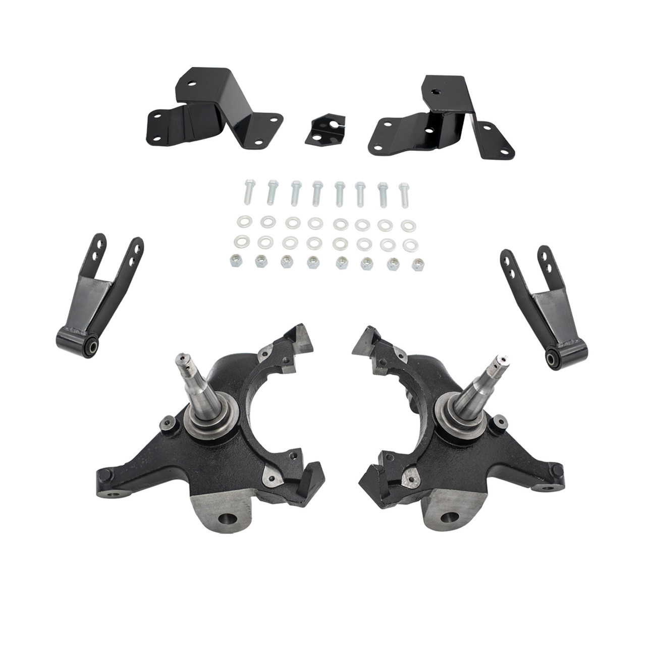 2/3-4 Spindle Drop Lowering Kit FOR 88-91 Chevy GMC C1500 Std Cab 1" Rotors 2WD