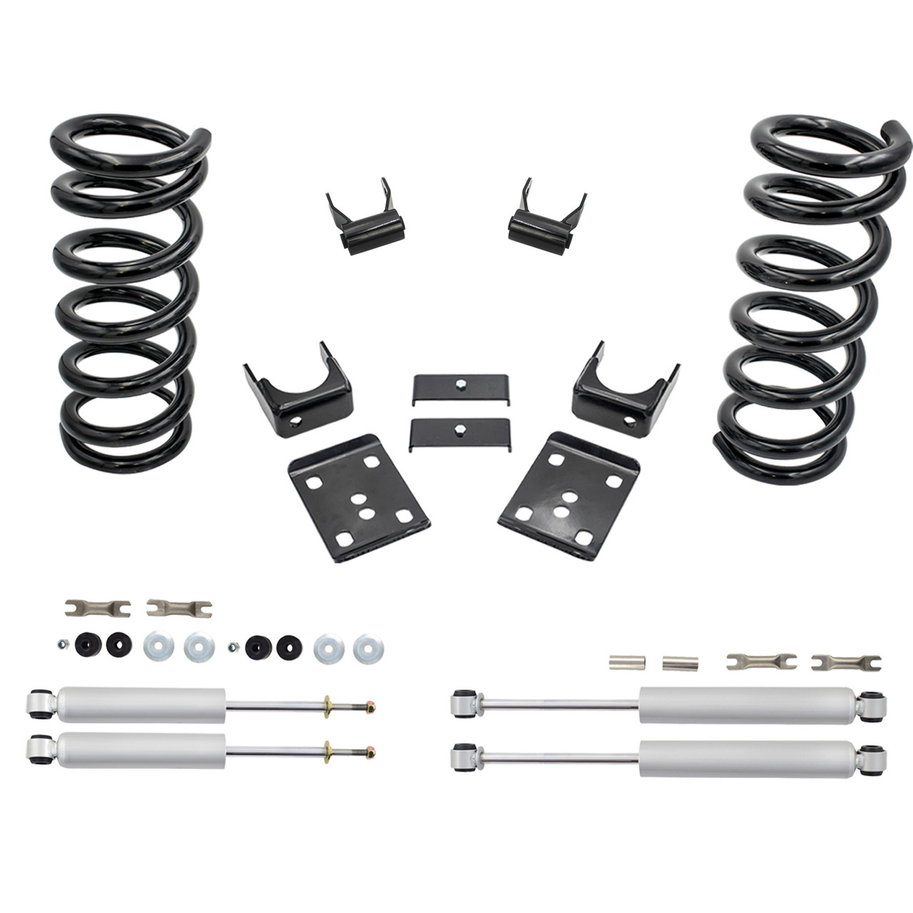 2/5 Coil Drop Lowering Kit + Shocks FOR 88-91 Chevy GMC C1500 Std Cab 2WD V6