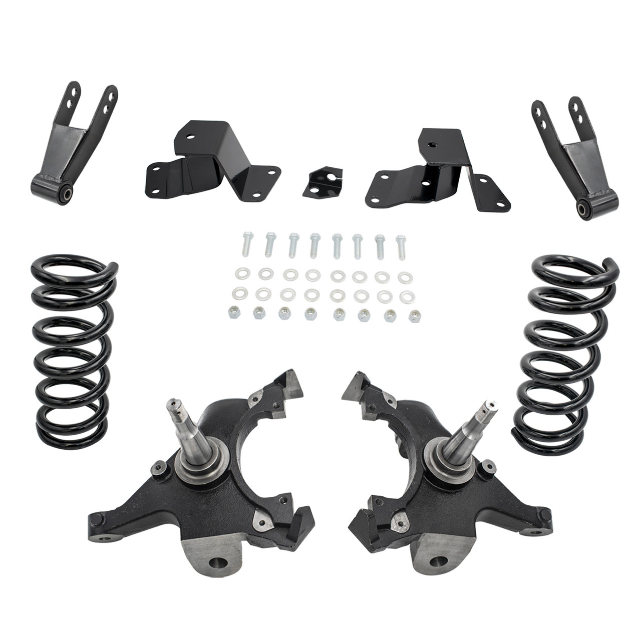 3/3-4 Spindle Drop Lowering Kit FOR 88-91 Chevy GMC C1500 Std Cab 1" Rotors V8