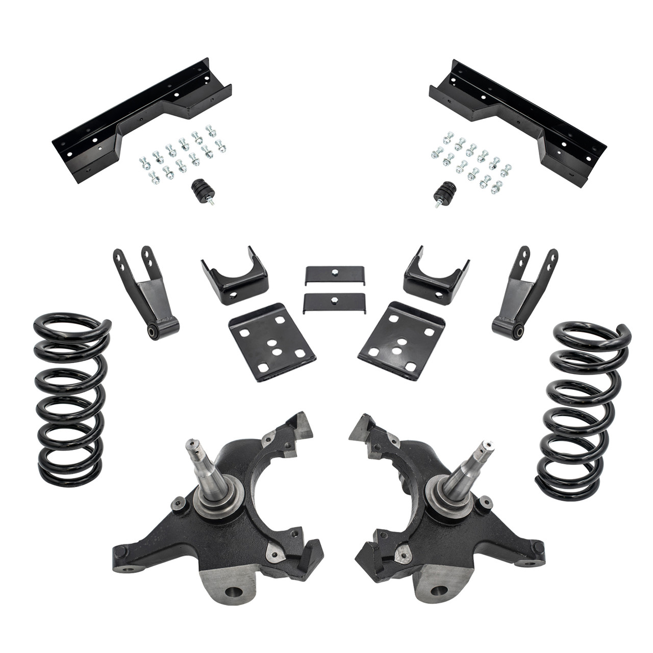 4/7-8 Spindle Drop Kit + C-Notch FOR 88-91 Chevy GMC C1500 Std Cab 1" Rotors V6