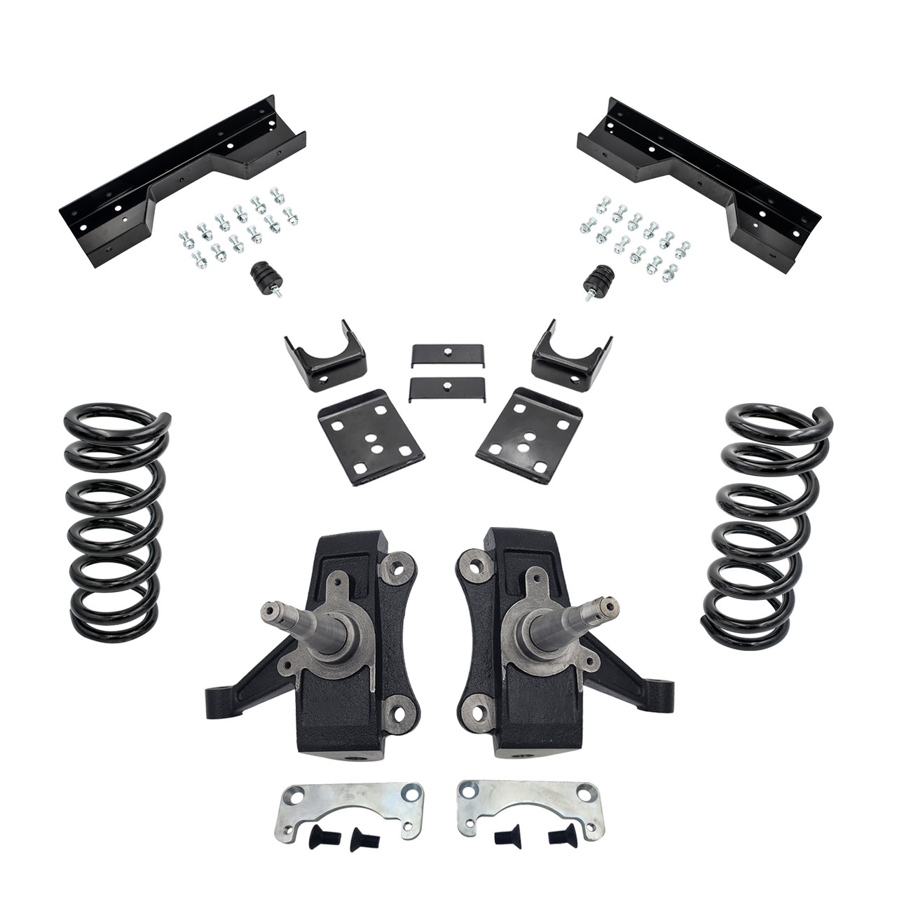 4/6 No Track Width Drop Kit + C-Notch FOR 88-91 Chevy GMC C1500 Std Cab 2WD V6