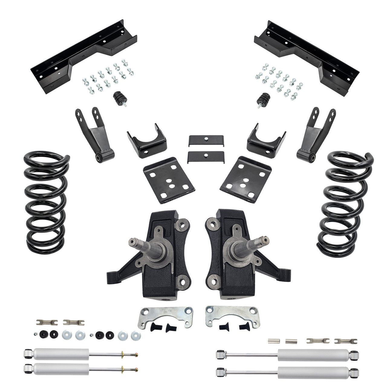 5/7-8 No Track Width Drop Kit + Shocks + C-Notch FOR 88-91 Chevy GMC C1500 V8