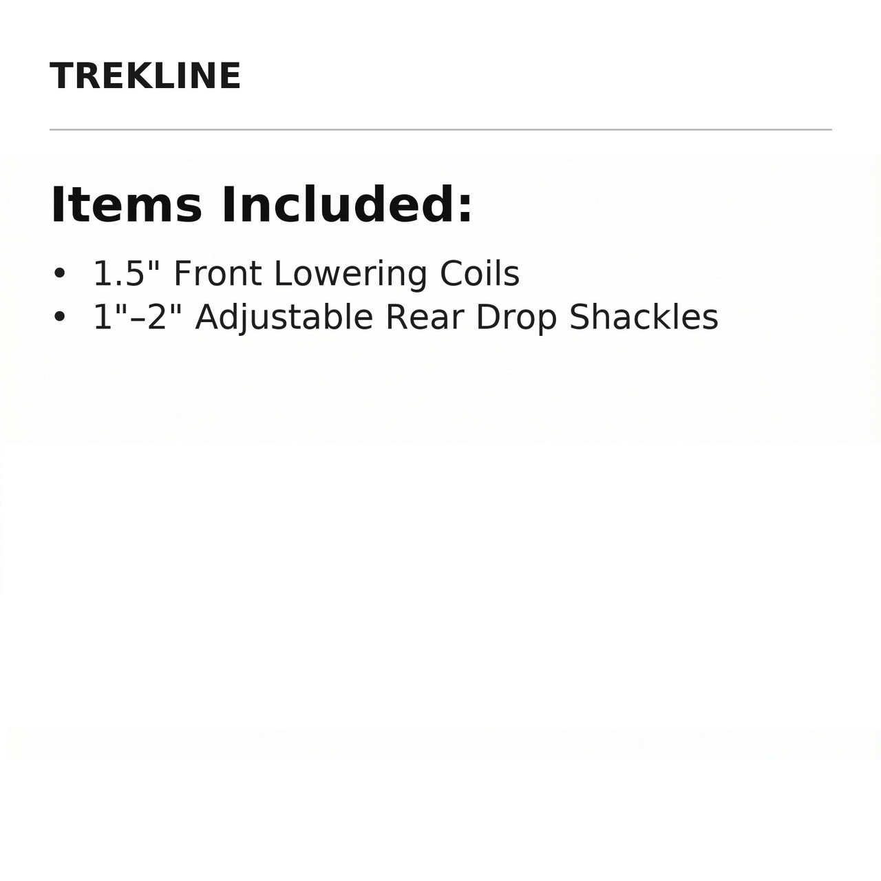 Items Included: