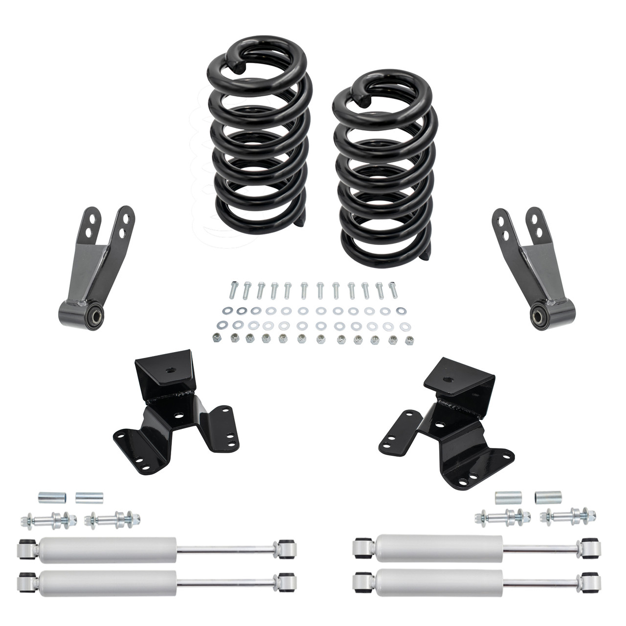 2/3-4 Coil Drop Lowering Kit + Shocks FOR 73-87 Chevy GMC C10 C15 2WD