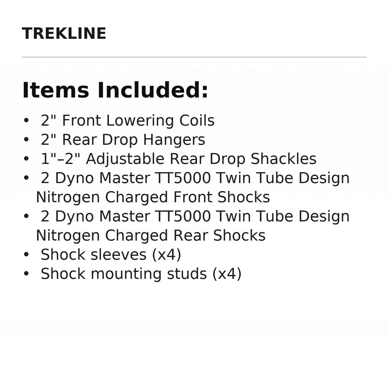 Items Included: