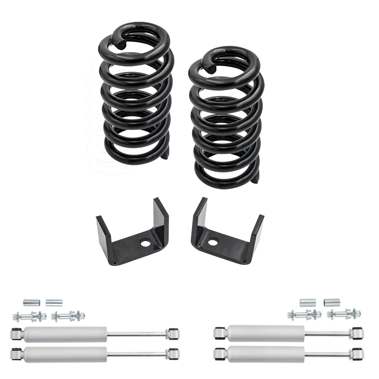 2/5 Coil Drop Lowering Kit + Shocks FOR 73-87 Chevy GMC C10 C15 2WD