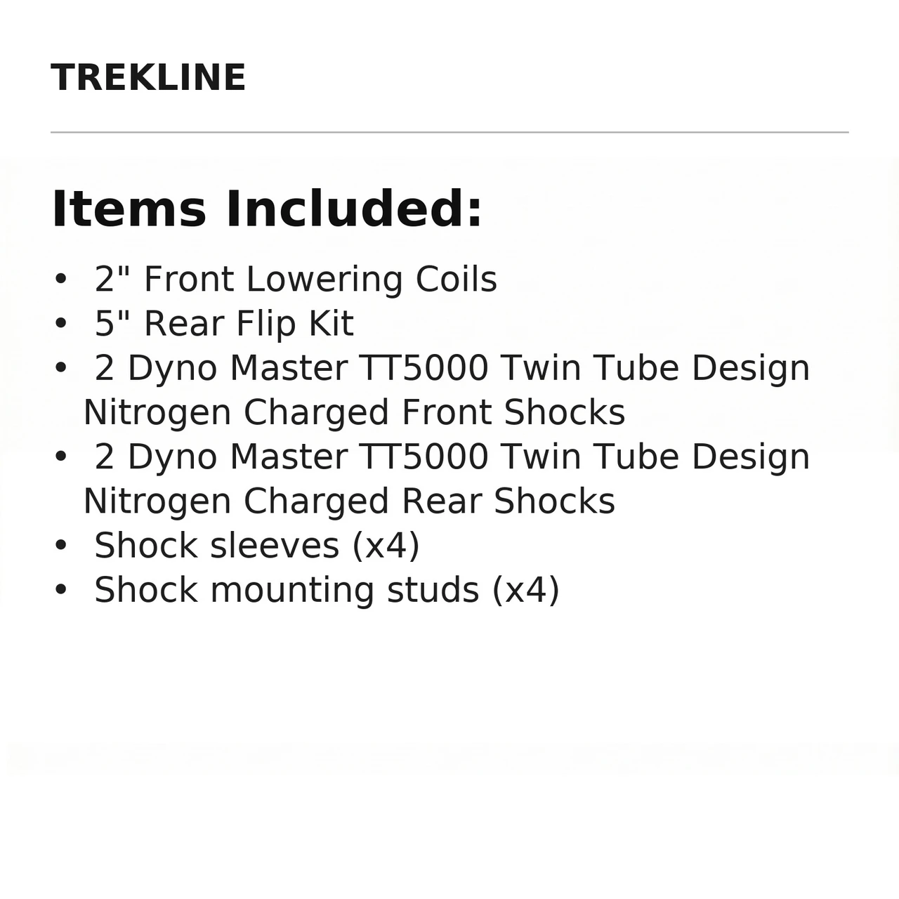 Items Included: