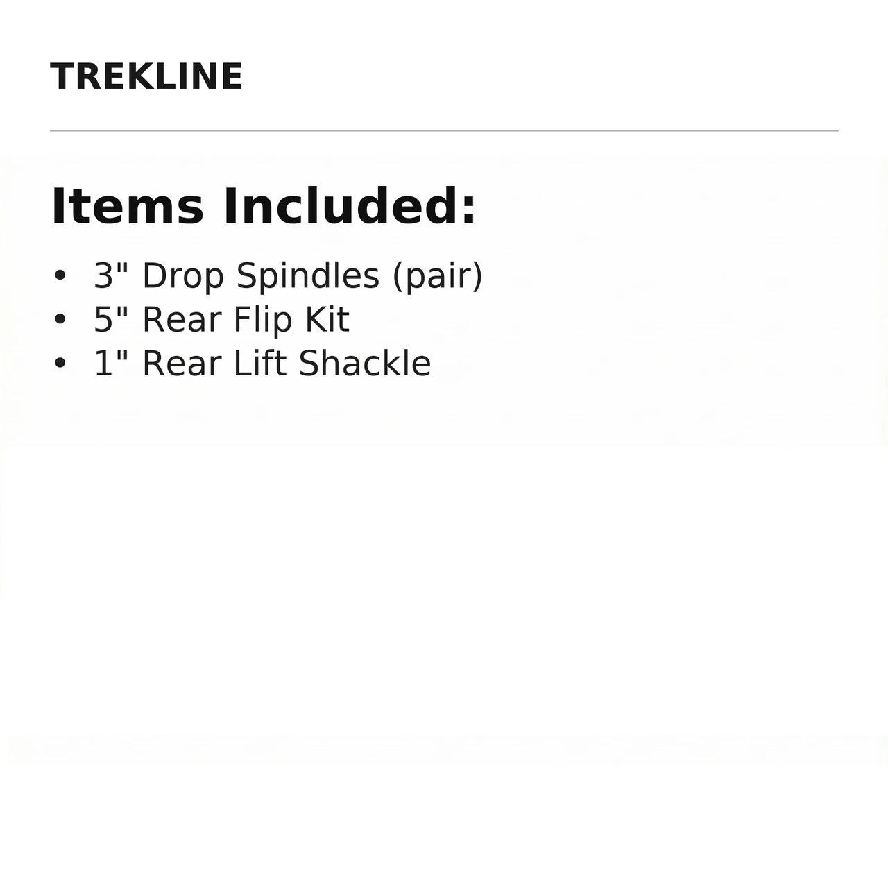 Items Included: