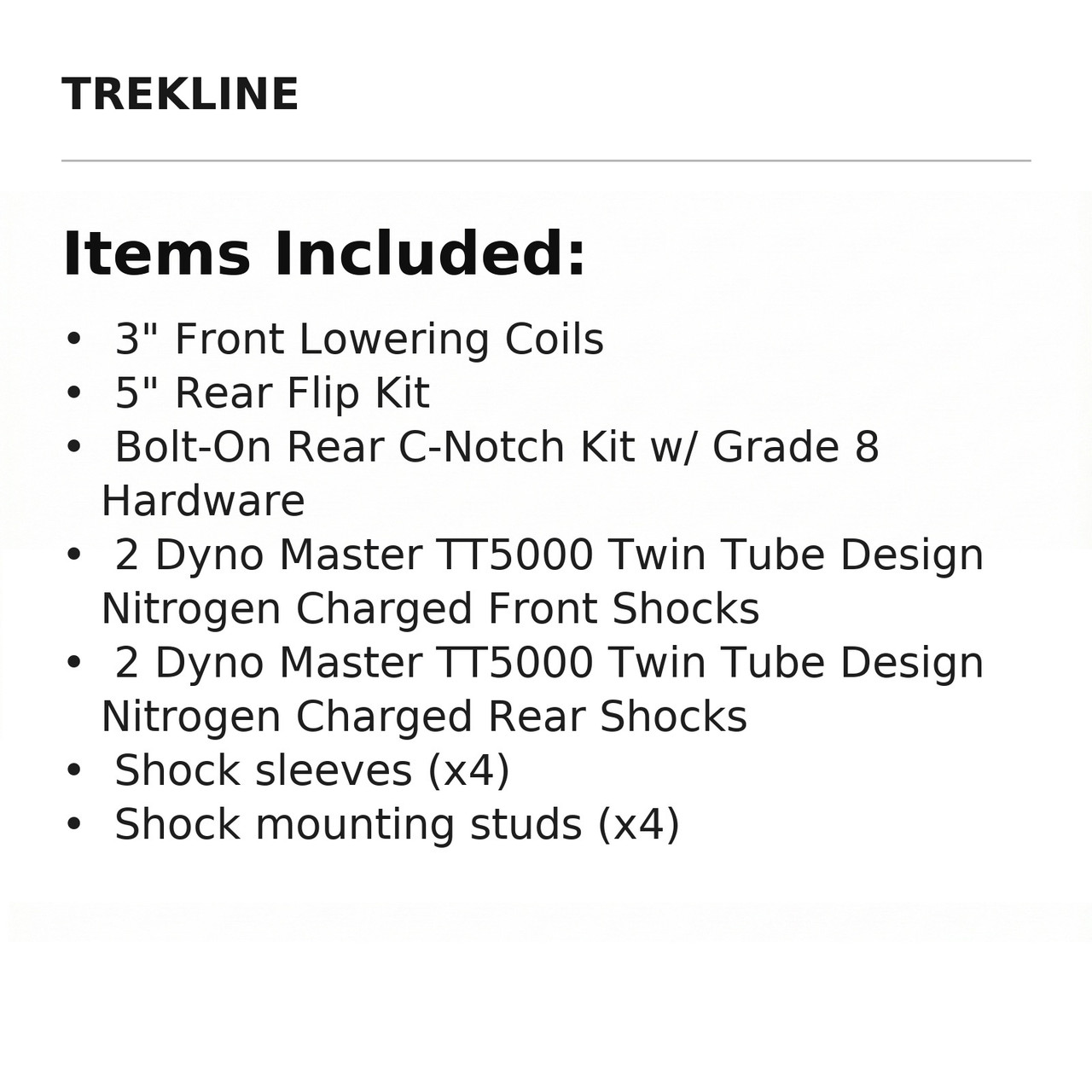 Items Included: