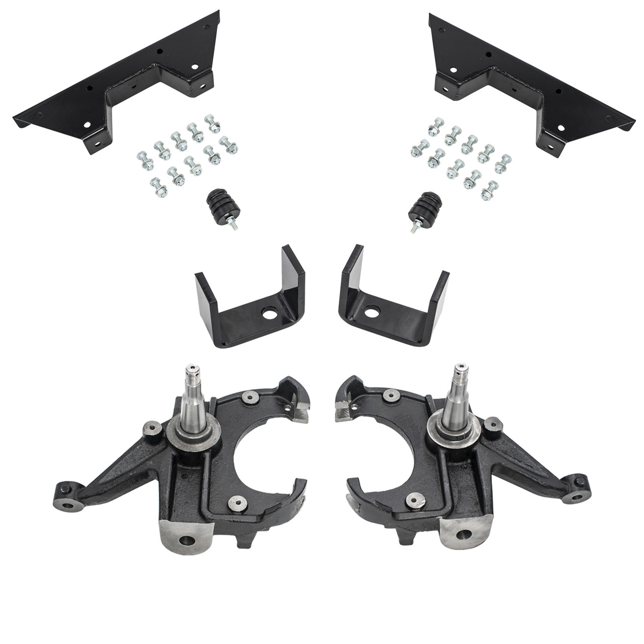 3/5 Spindle Drop Kit + C-Notch FOR 73-87 Chevy GMC C10 C15 1.25" Rotors 2WD