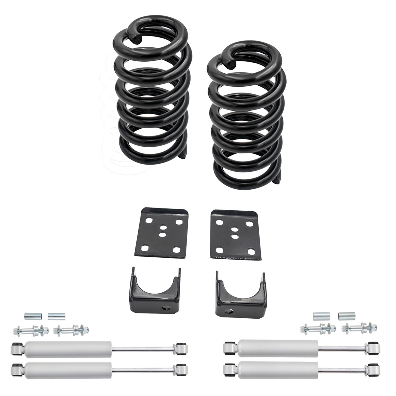3/6 Coil Drop Lowering Kit + Shocks FOR 73-87 Chevy GMC C10 C15 2WD