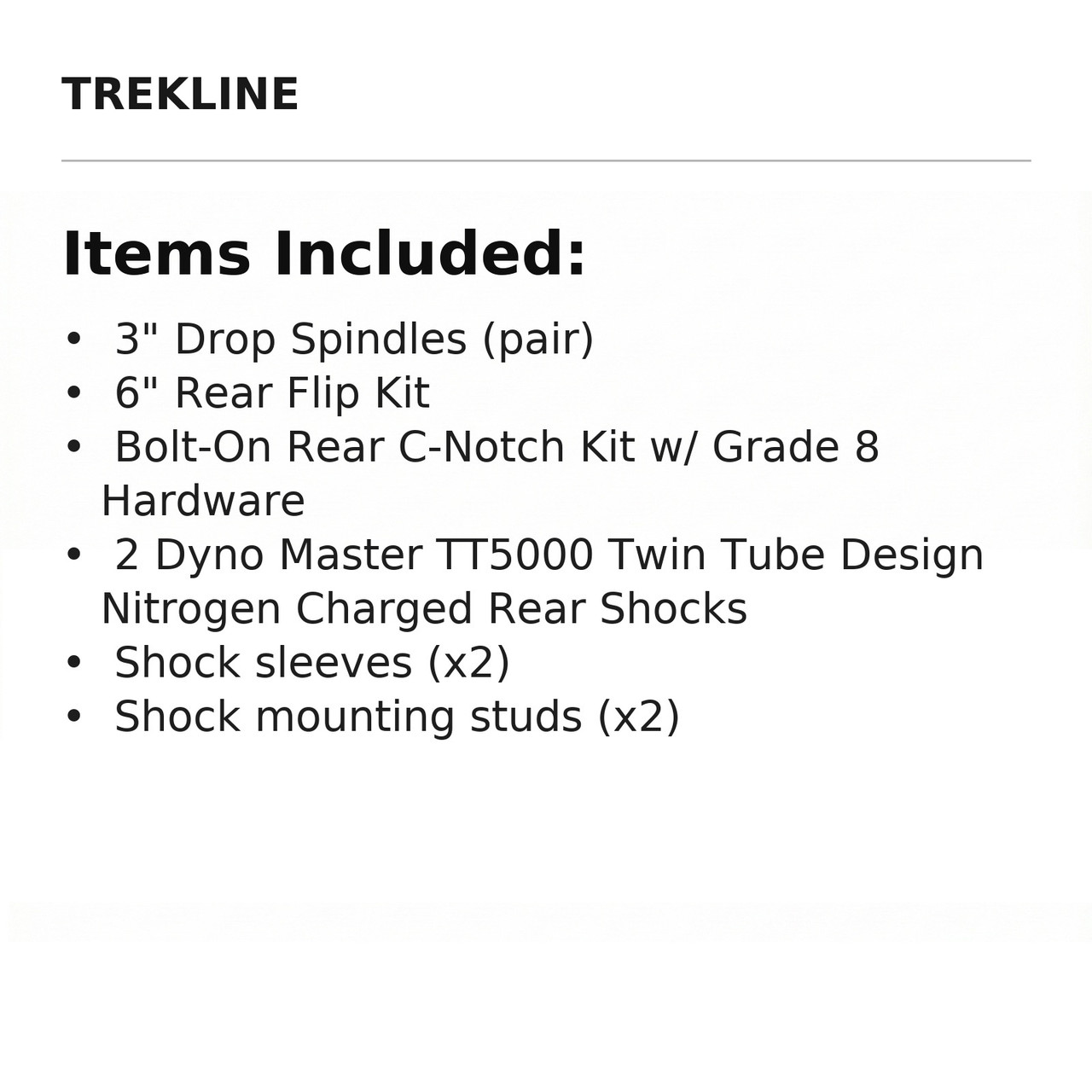 Items Included: