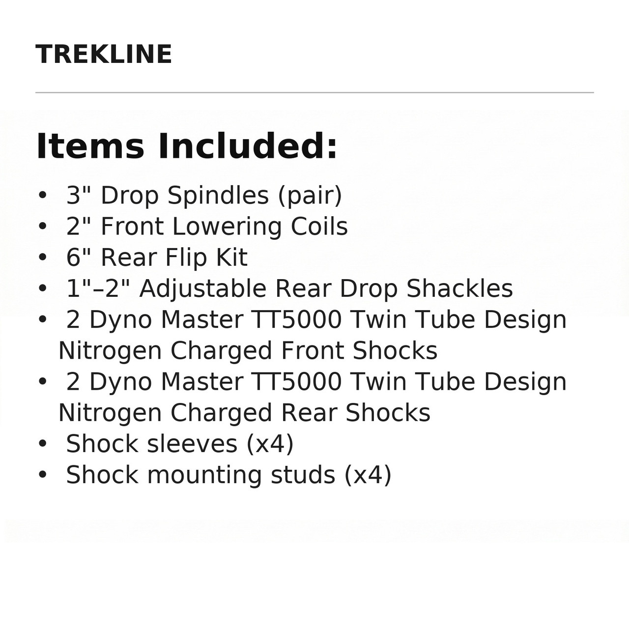 Items Included: