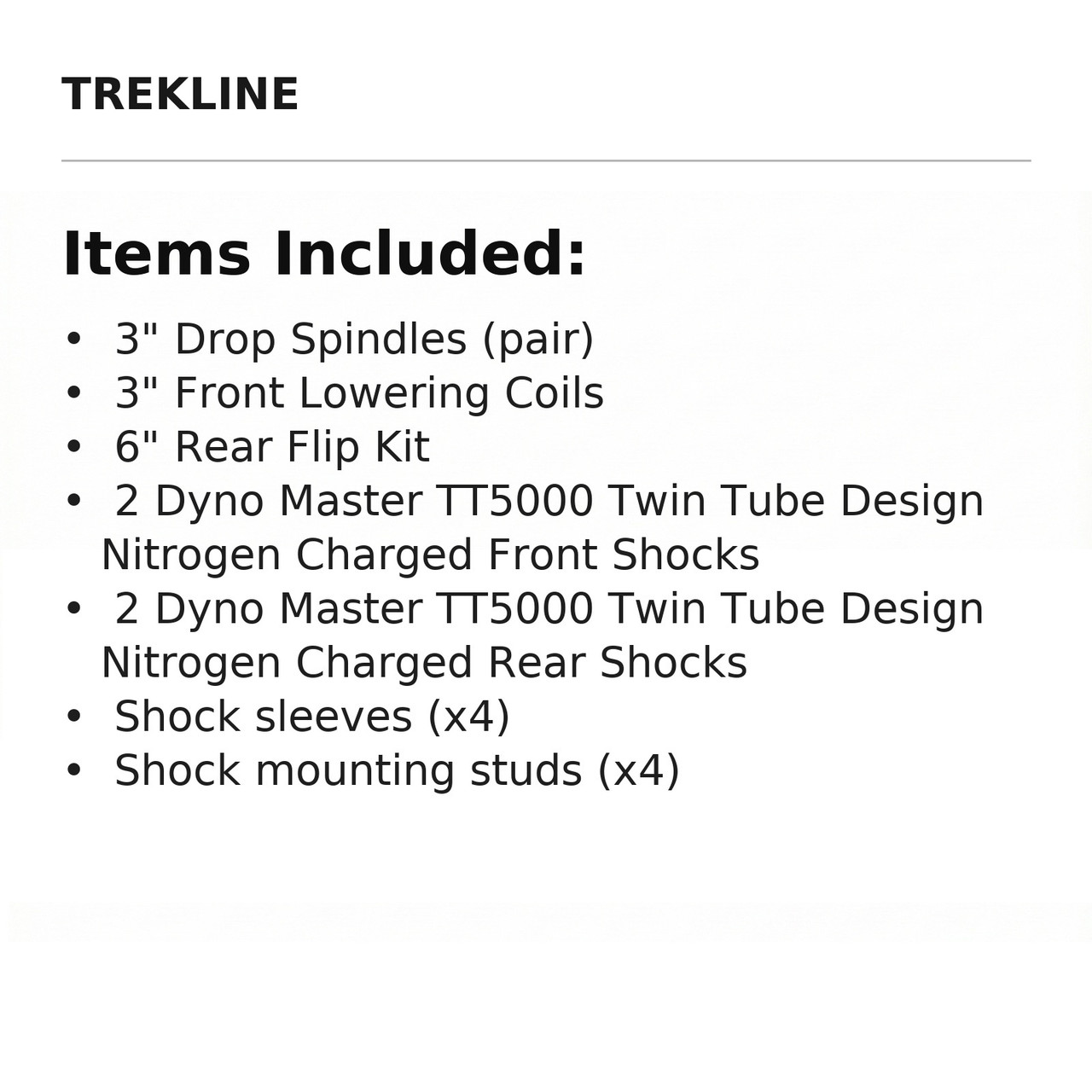Items Included: