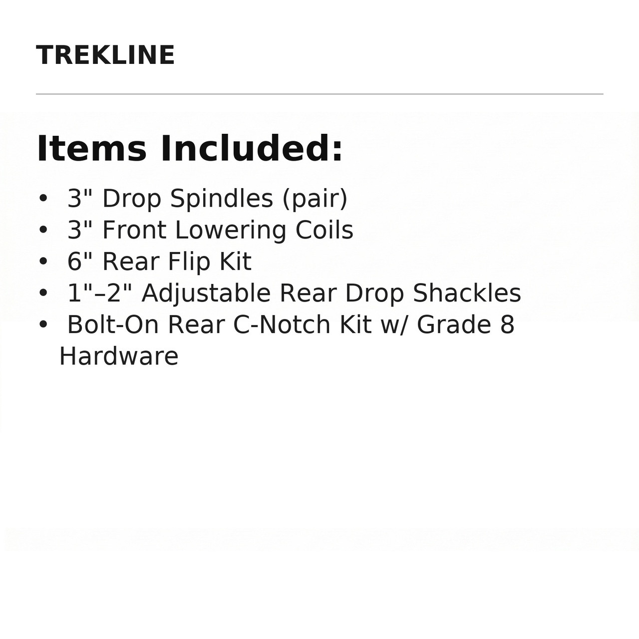 Items Included: