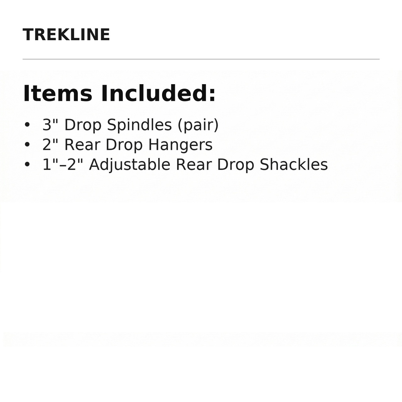 Items Included: