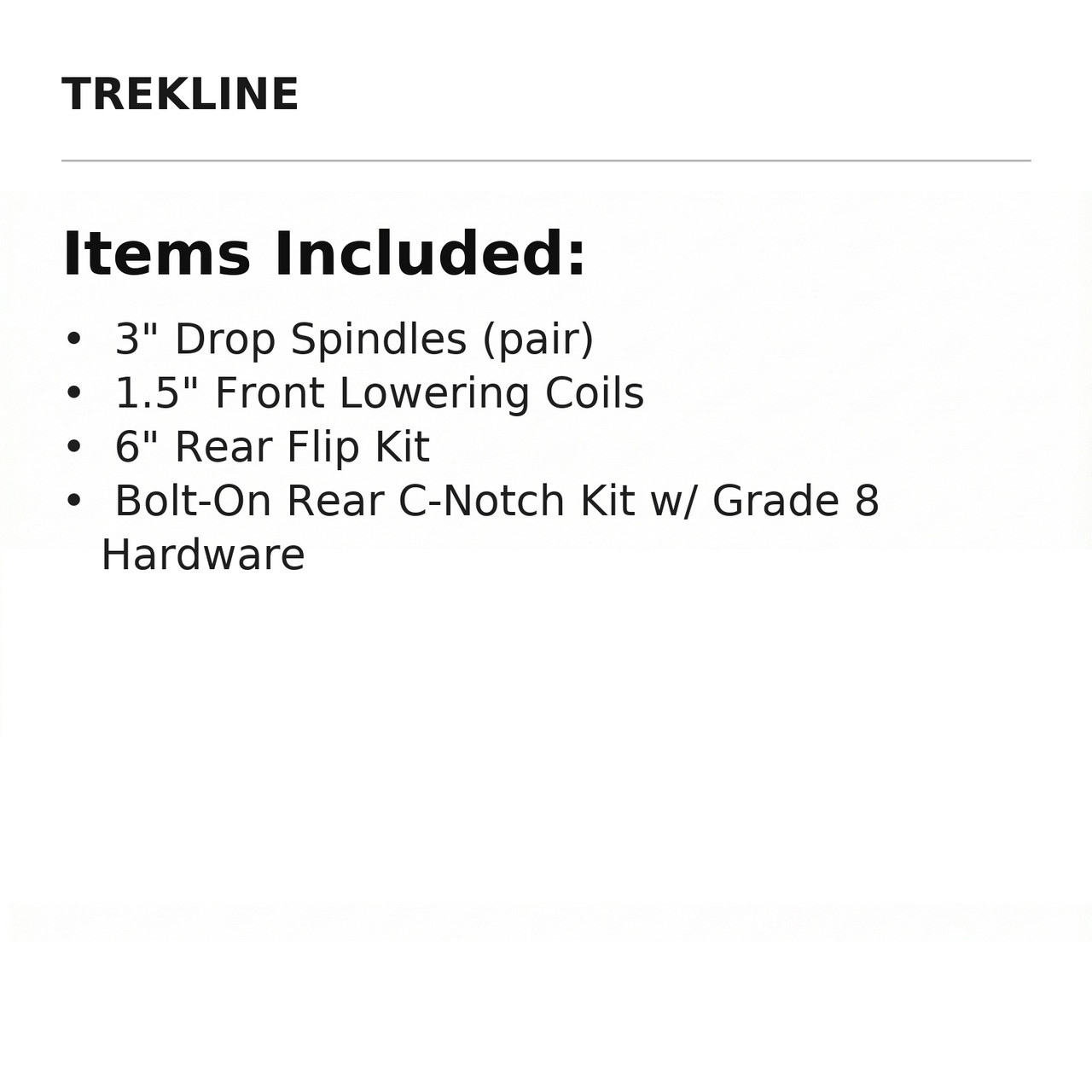 Items Included: