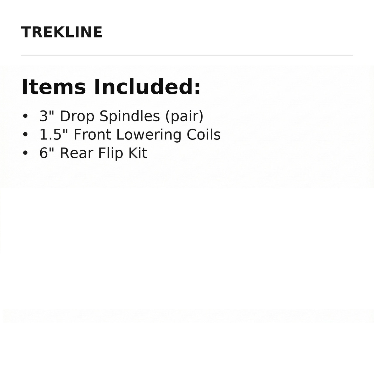 Items Included: