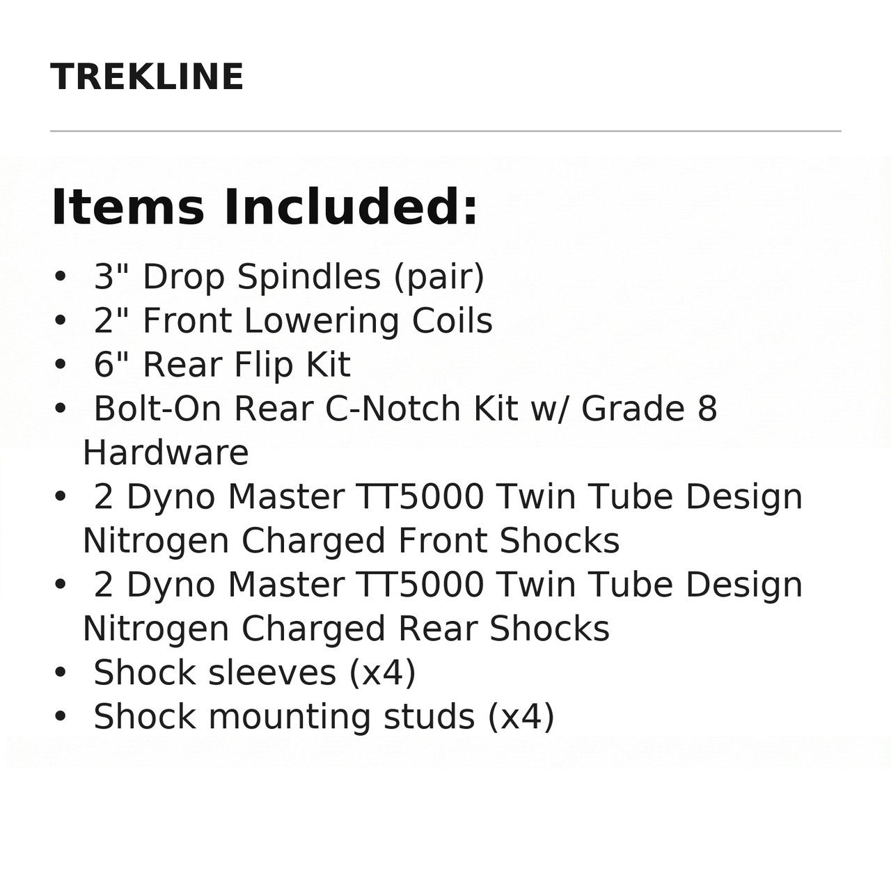 Items Included: