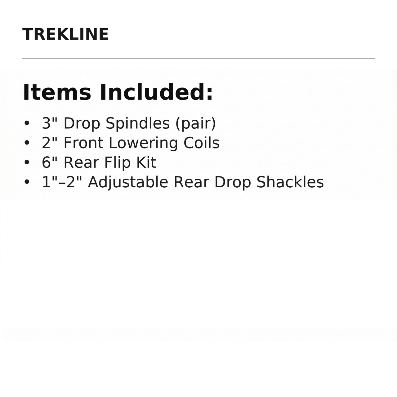 Items Included: