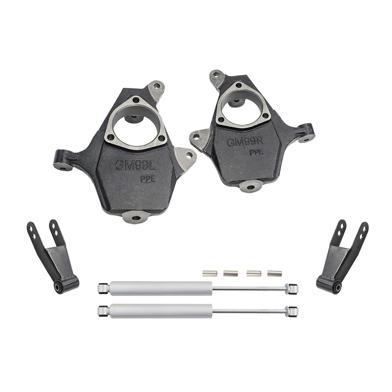 2"/2" Drop Kit + Rear Shocks FOR 99-06 Chevy Silverado GMC Sierra 1500 4WD