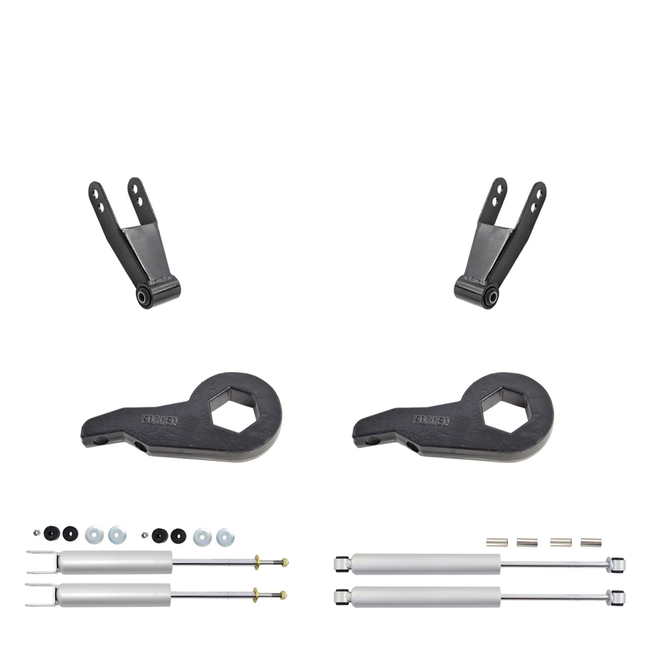 2"-3"/2" Drop Kit + Shocks FOR 99-06 Chevy Silverado GMC Sierra 1500 4WD