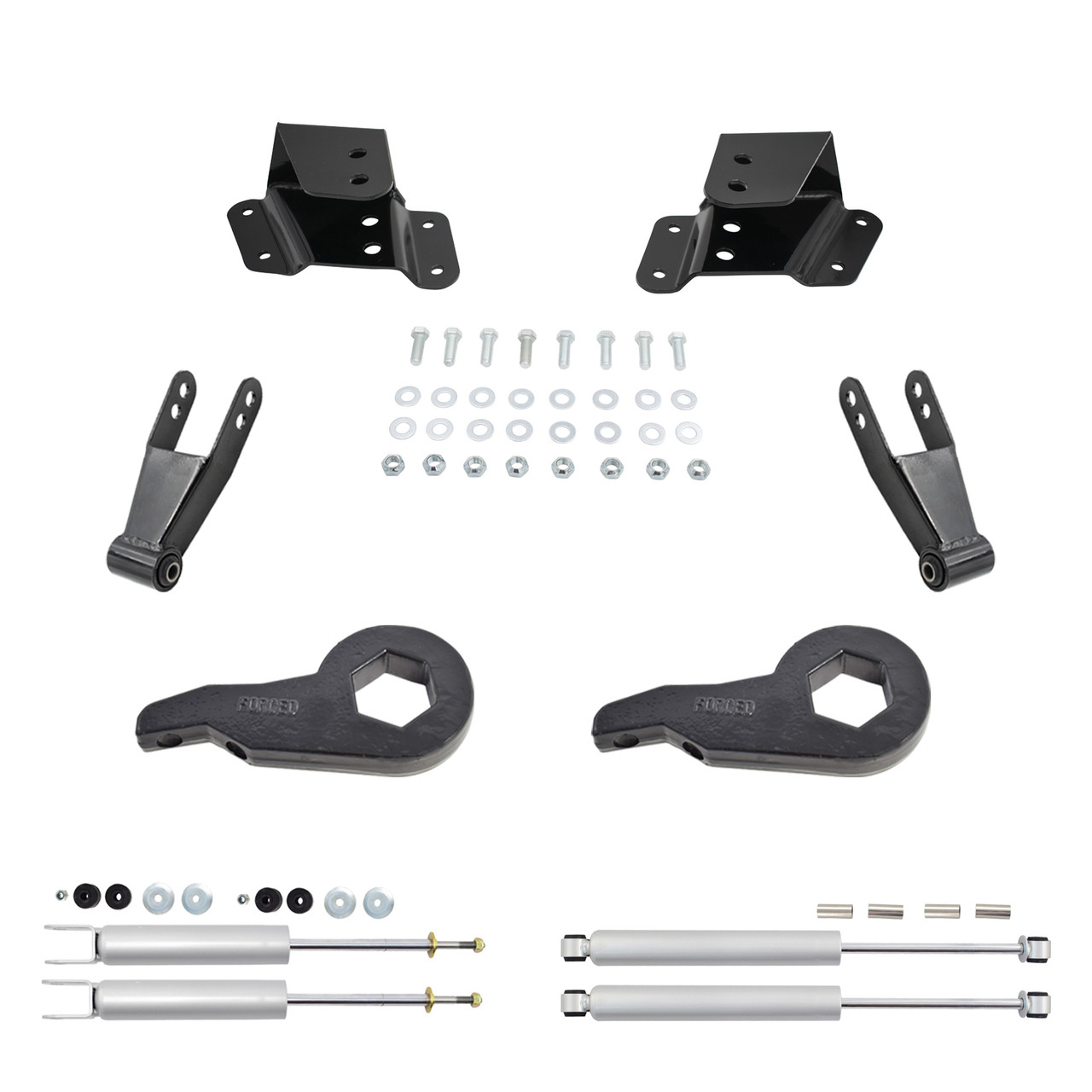 2"-3"/3"-4" Drop Kit + Shocks FOR 99-06 Chevy Silverado GMC Sierra 1500 4WD