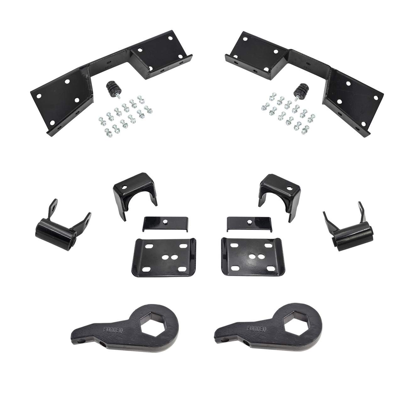 3"/5" Drop Lowering Kit + C-Notch FOR 01-06 Chevy Silverado GMC Sierra 1500 4WD