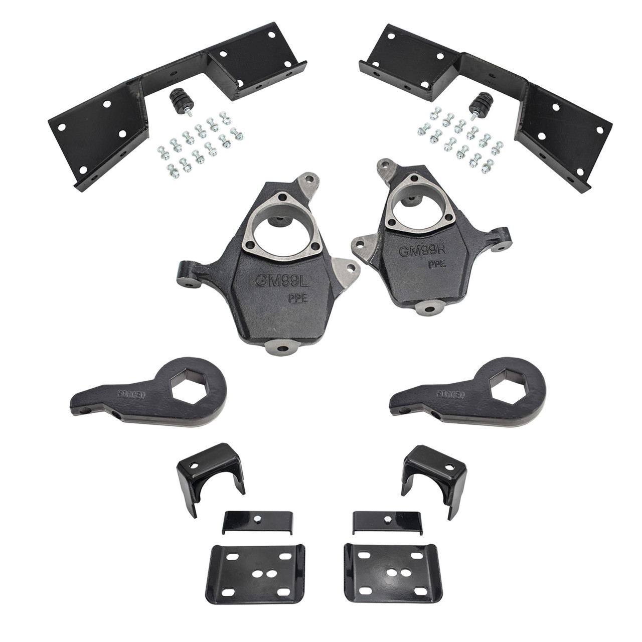 5"/6" Drop Lowering Kit + C-Notch FOR 01-06 Chevy Silverado GMC Sierra 1500 4WD