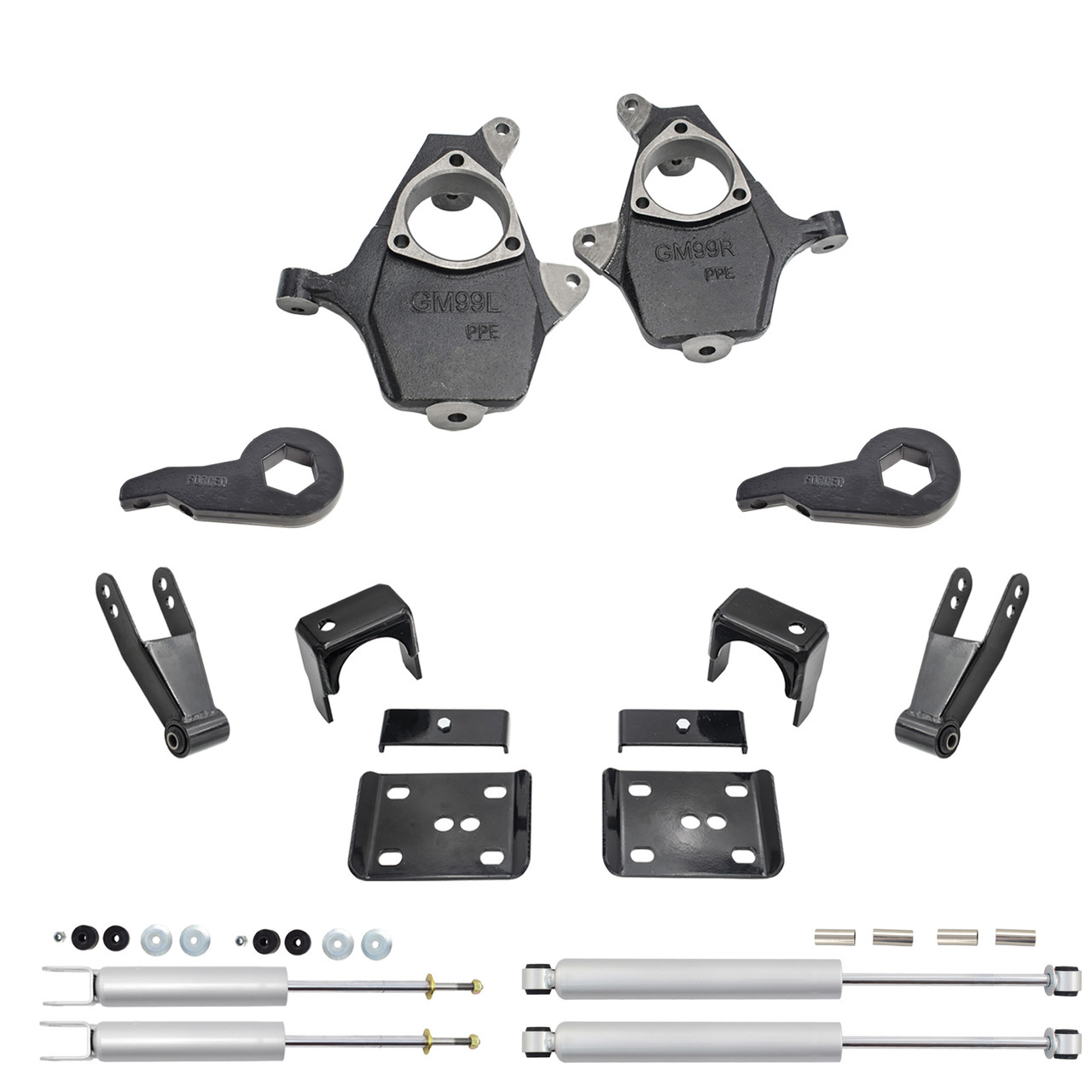 5"/7" Drop Lowering Kit + Shocks FOR 99-06 Chevy Silverado GMC Sierra 1500 4WD