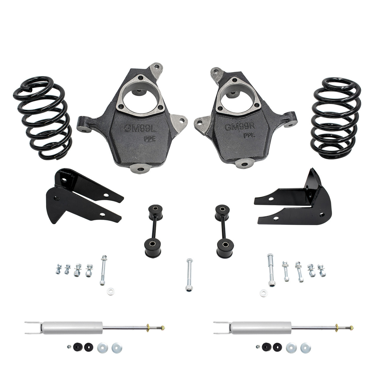 2"/5" 00-06 GM SUV Drop Kit - Spindles | RearK+Front Shocks