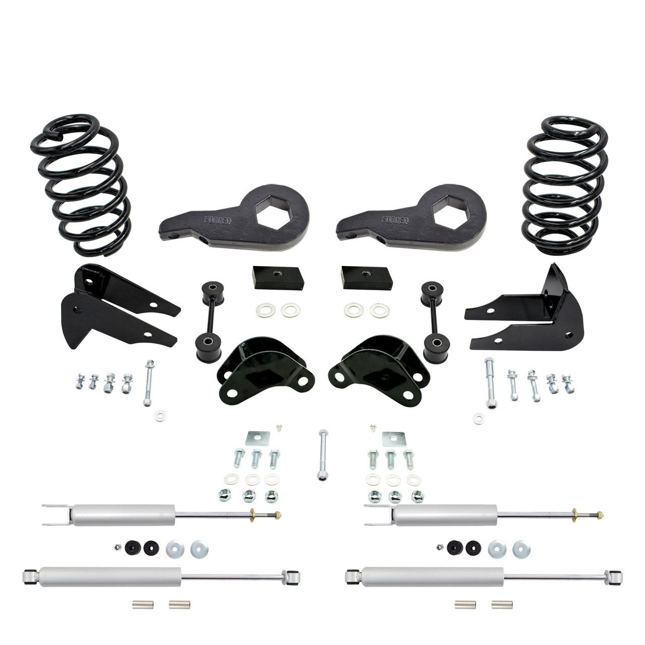 2"-3"/5" 00-06 GM SUV Drop Kit - Torsion Keys | RearK+Ext+F/R Shocks