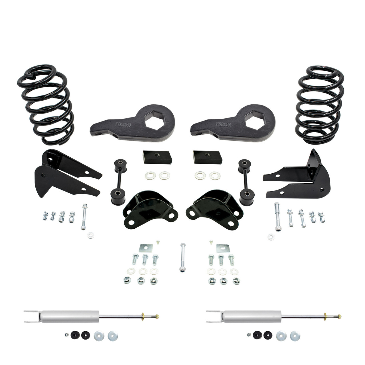 2"-3"/5" 00-06 GM SUV Drop Kit - Torsion Keys | RearK+Ext+Front Shocks