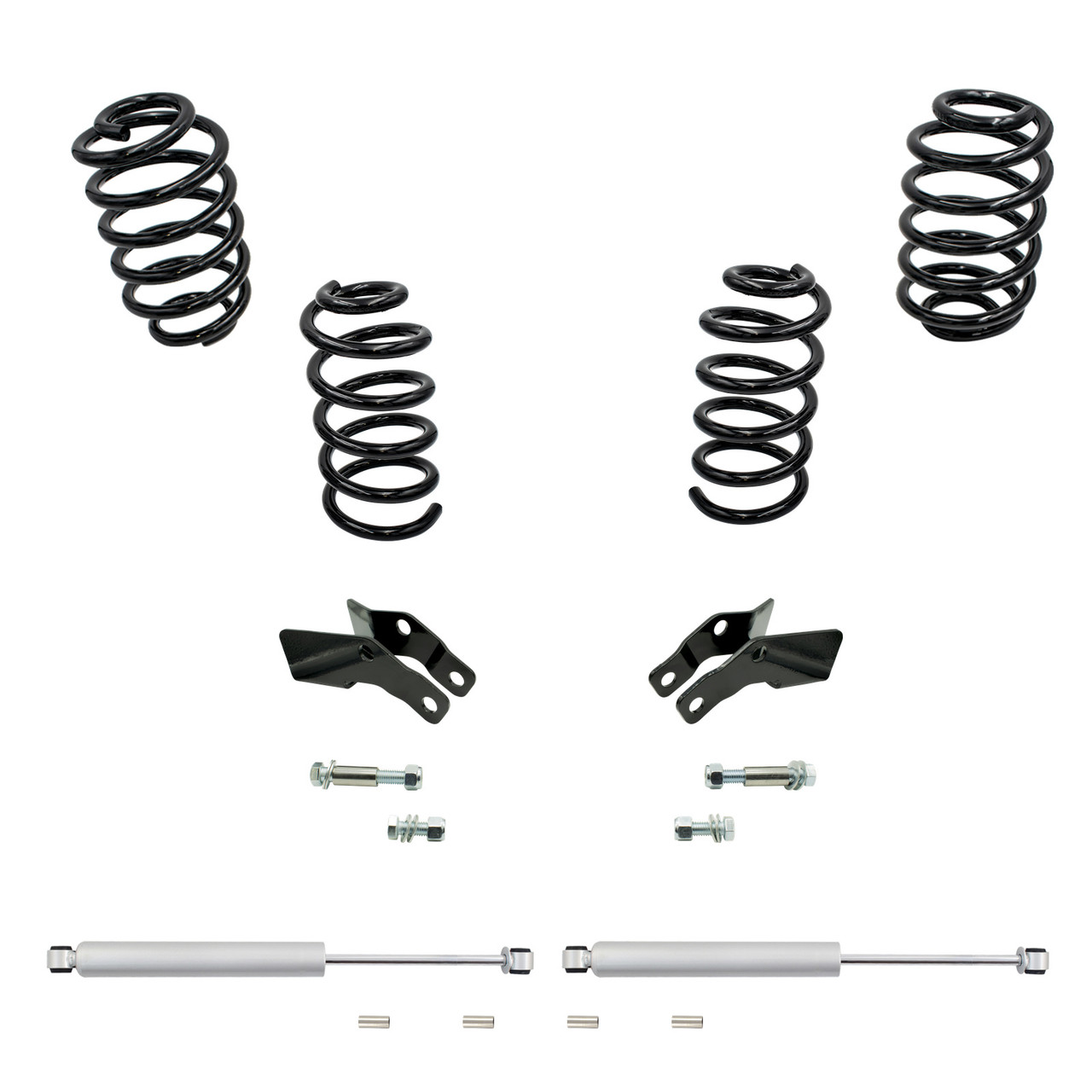 3/4 07-14 GM SUV Coil Drop Kit + Rear Shocks + Extenders