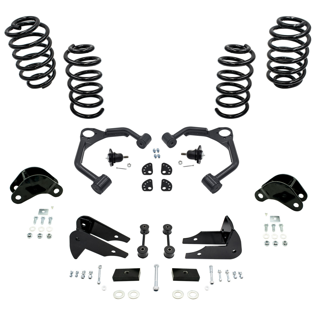 3/5 07-14 GM SUV Coil Drop Kit + Upper Arms + Extenders