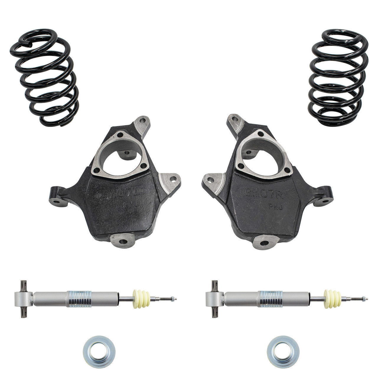 3-4/3 07-14 GM SUV Spindle + Adjustable Strut Drop Kit