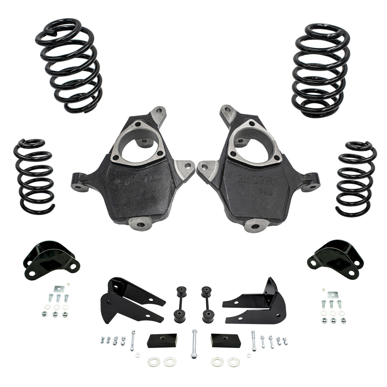 4/6 07-14 GM SUV Spindle + Coil Drop Kit + Extenders