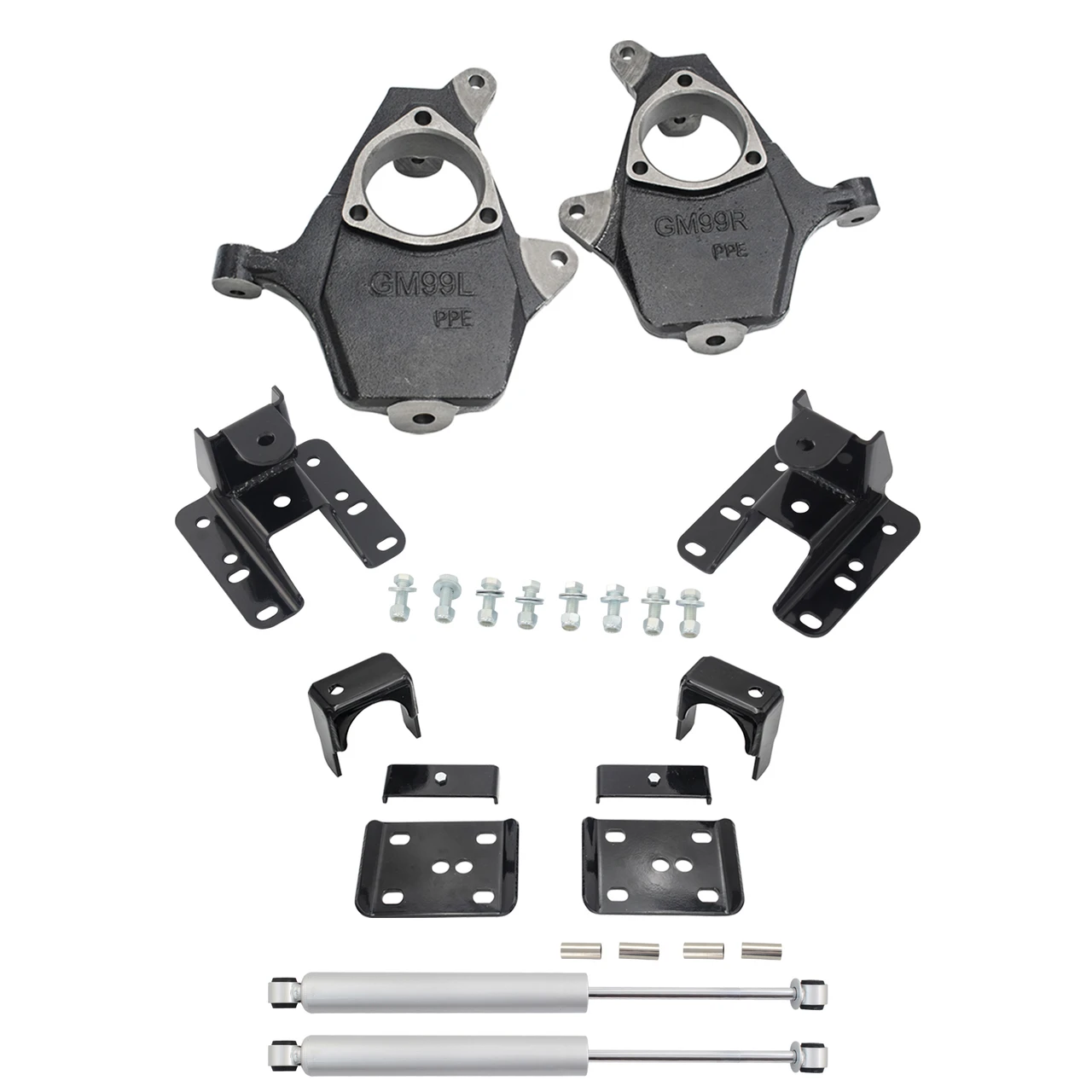 2"/4"-5" Drop Kit + Rear Shocks FOR 99-06 Silverado Sierra 1500 LONG BED 2WD 4WD