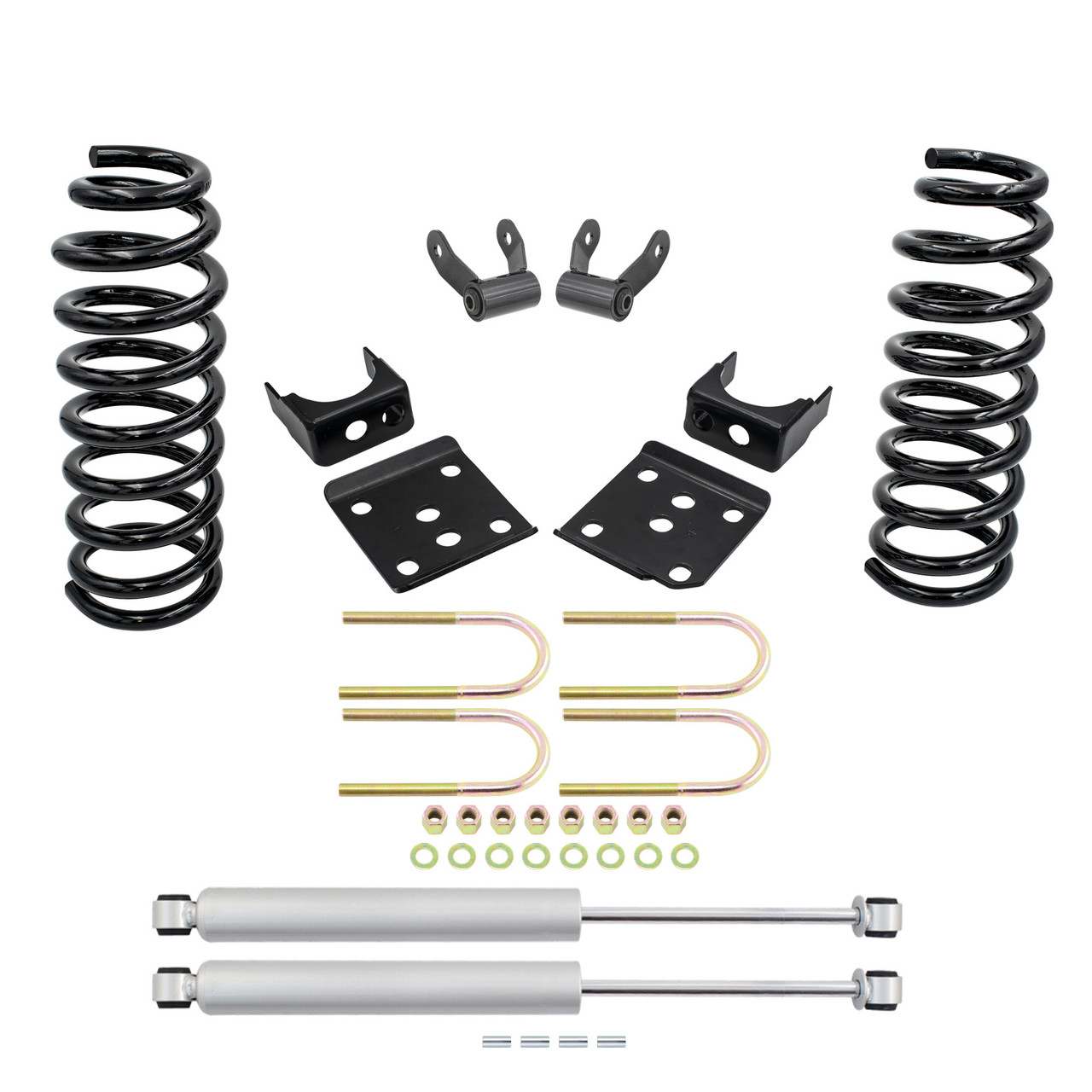 3/5 Lowering Kit for 2021-2026 Ford F-150 V8 2WD - Coils + Rear Shocks
