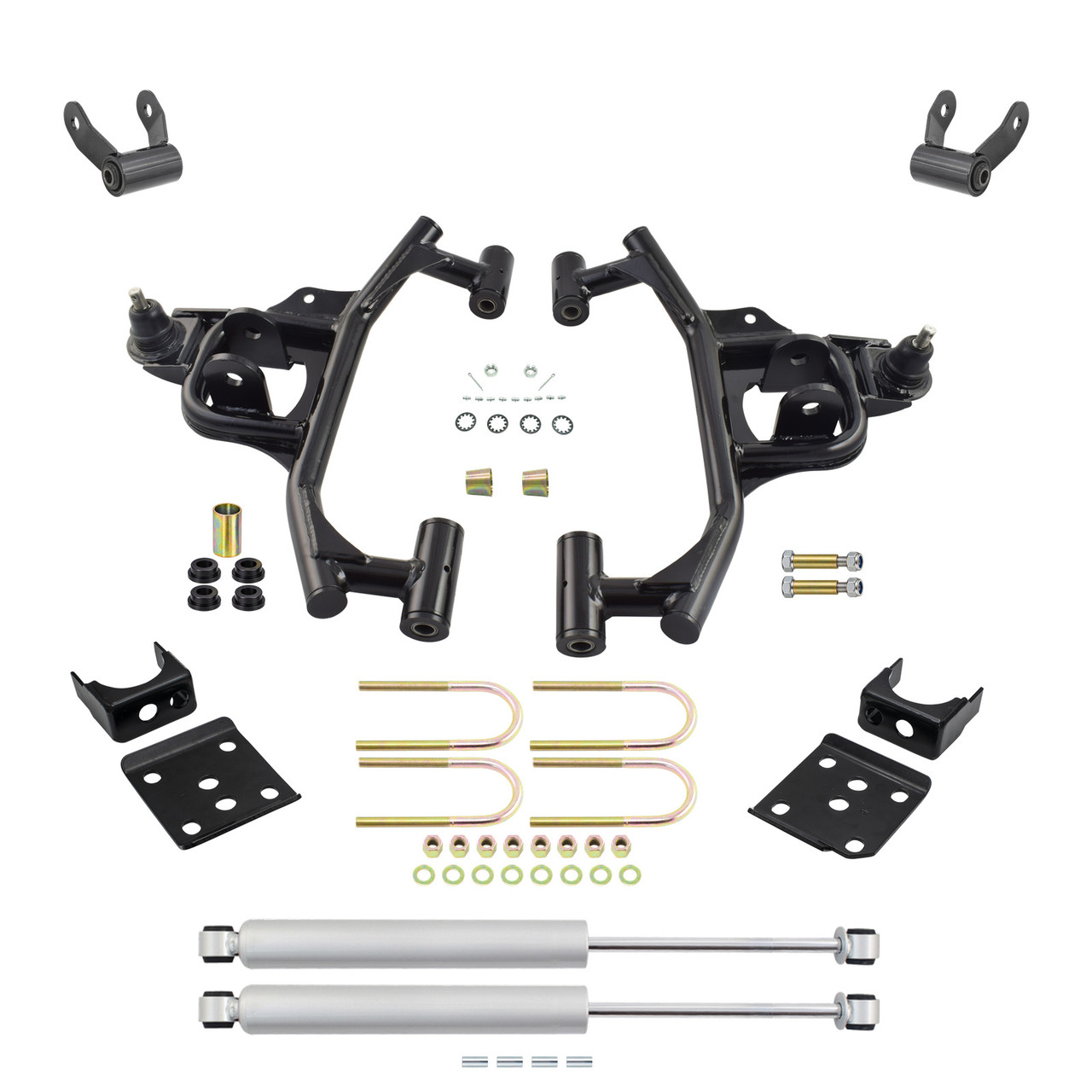 3/5 Lowering Kit for 2021-2026 Ford F-150 2WD - Control Arms + Rear Shocks