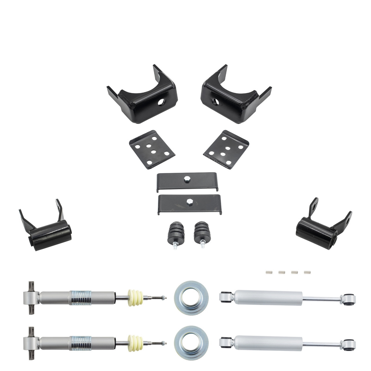 2014-2016 Silverado / Sierra 1500 0.5-2/6 Lowering Kit - Adjustable Struts + Rear Shocks