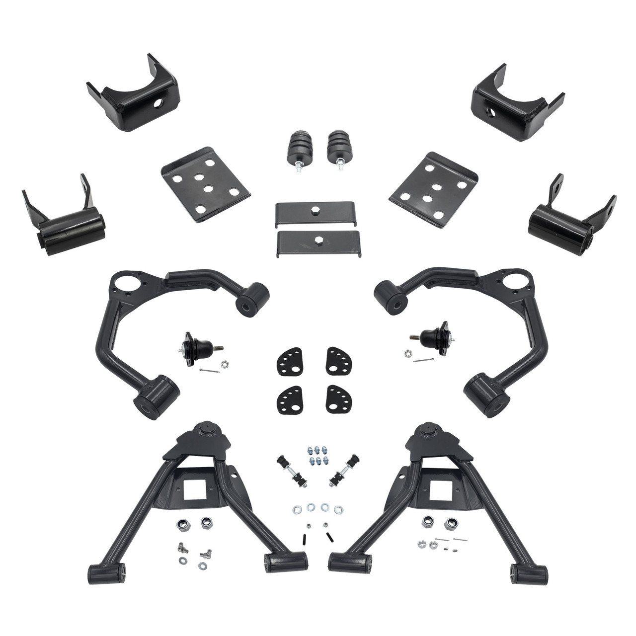 2014-2016 Silverado / Sierra 1500 4/6 Lowering Kit - Control Arms - Cast Steel Arms